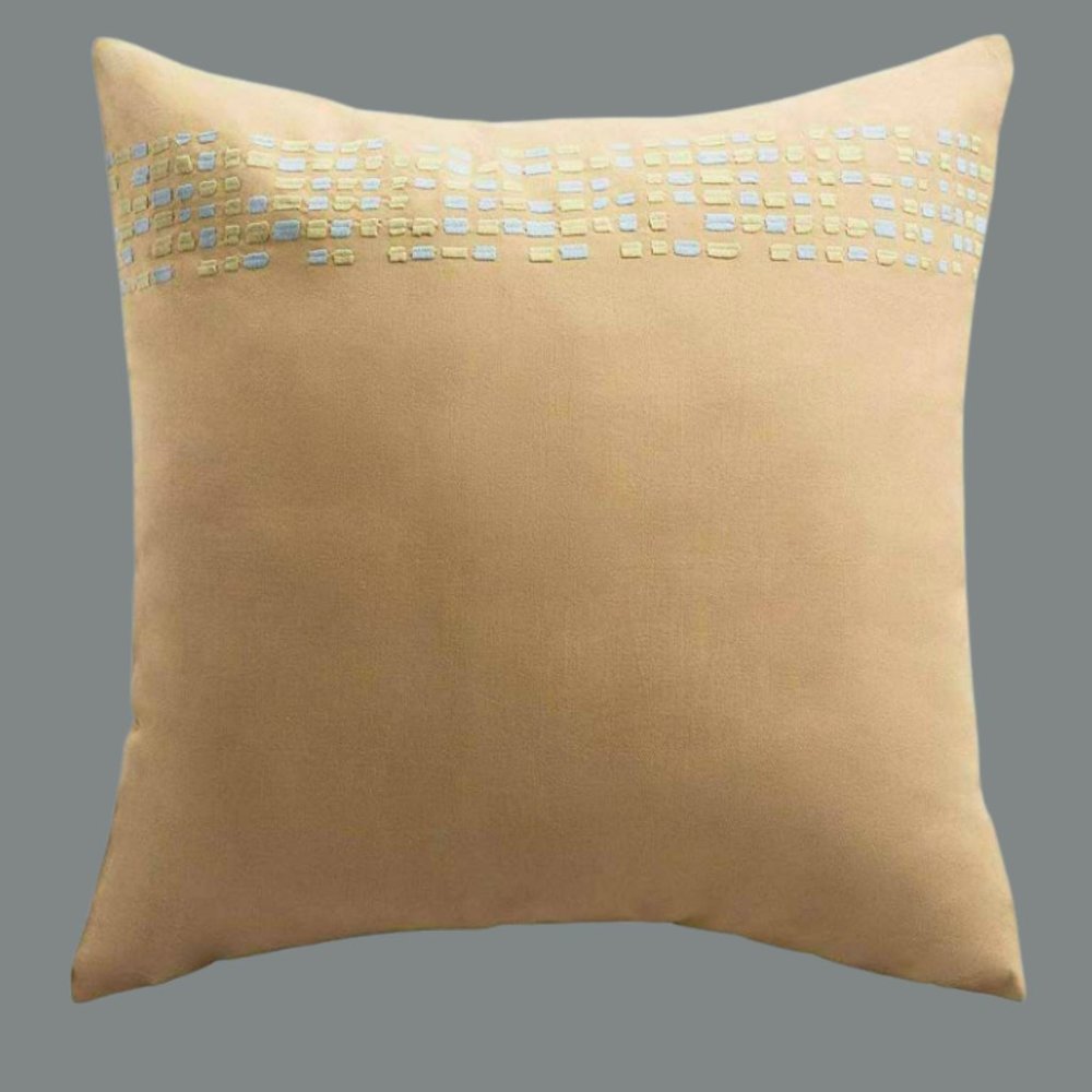 Barbara Barry Euro Sham Int Bndeau Dune Interlace 26 in. x 26 in. Pillow Cover